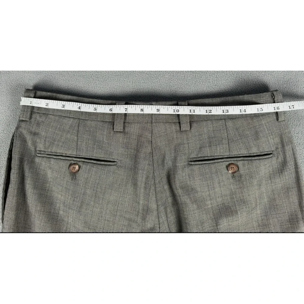 Lauren Ralph Lauren Pants Slacks Mens 33x32 Grey Glen Plaid Wool Old Money